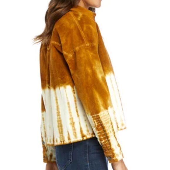 NWT True Craft Women's Corduroy Shirt Jacket Brown Bleach Dye Size Small - Picture 3 of 8